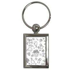 Set Chalk Out Scribble Collection Key Chains (rectangle)  by Celenk