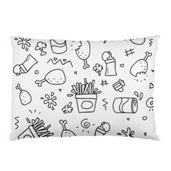 Set Chalk Out Scribble Collection Pillow Case by Celenk