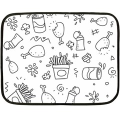 Set Chalk Out Scribble Collection Double Sided Fleece Blanket (mini)  by Celenk