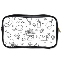 Set Chalk Out Scribble Collection Toiletries Bags by Celenk