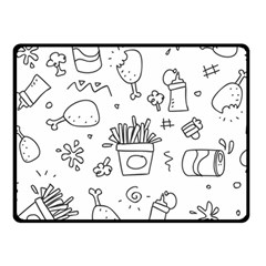 Set Chalk Out Scribble Collection Fleece Blanket (small) by Celenk