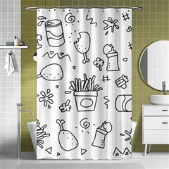 Set Chalk Out Scribble Collection Shower Curtain 48  X 72  (small)  by Celenk