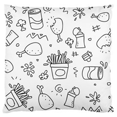 Set Chalk Out Scribble Collection Large Cushion Case (one Side) by Celenk