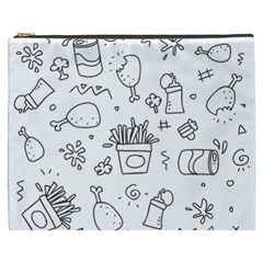 Set Chalk Out Scribble Collection Cosmetic Bag (xxxl)  by Celenk