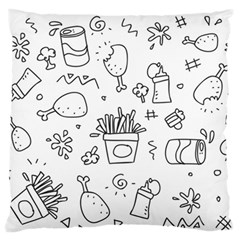 Set Chalk Out Scribble Collection Standard Flano Cushion Case (one Side) by Celenk