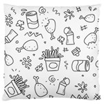 Set Chalk Out Scribble Collection Standard Flano Cushion Case (One Side) Front