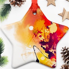 Paint Splash Paint Splatter Design Ornament (star) by Celenk