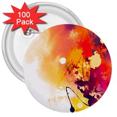 Paint Splash Paint Splatter Design 3  Buttons (100 Pack)  by Celenk