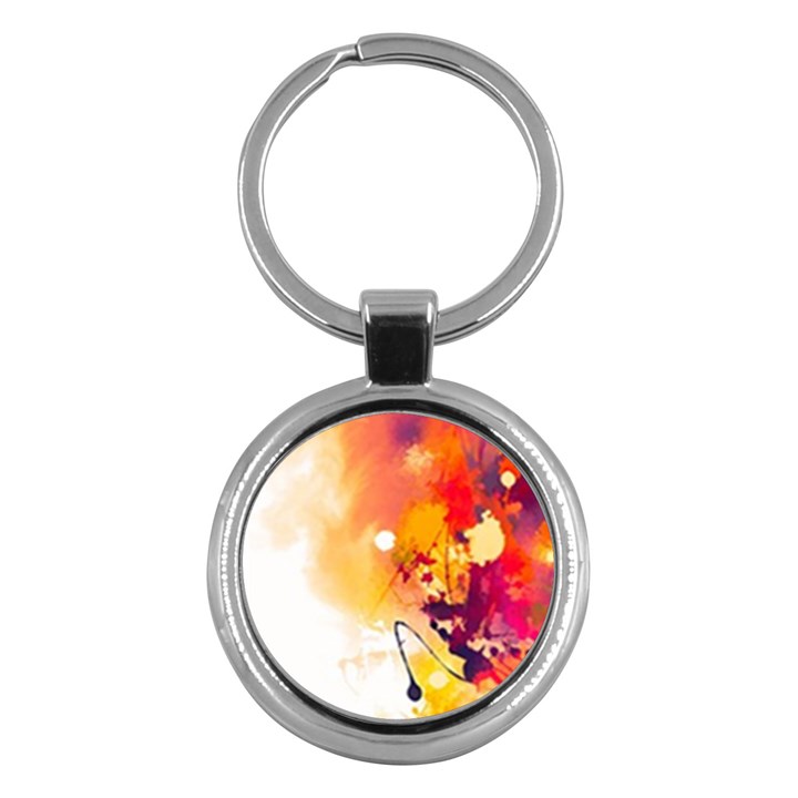 Paint Splash Paint Splatter Design Key Chains (Round) 