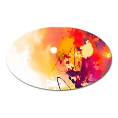 Paint Splash Paint Splatter Design Oval Magnet by Celenk