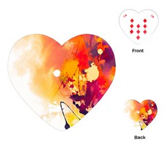 Paint Splash Paint Splatter Design Playing Cards (heart)  by Celenk