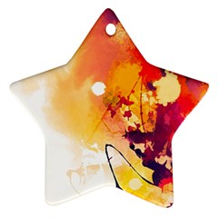 Paint Splash Paint Splatter Design Star Ornament (two Sides) by Celenk