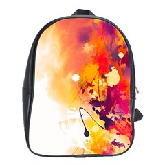 Paint Splash Paint Splatter Design School Bag (large) by Celenk