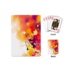 Paint Splash Paint Splatter Design Playing Cards (mini)  by Celenk