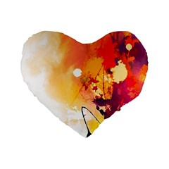 Paint Splash Paint Splatter Design Standard 16  Premium Heart Shape Cushions by Celenk