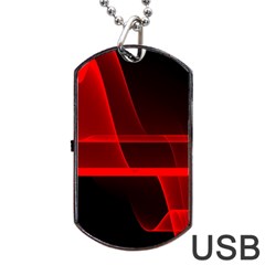 Background Light Glow Abstract Art Dog Tag Usb Flash (two Sides) by Celenk