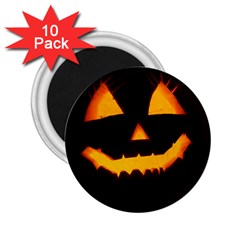 Pumpkin Helloween Face Autumn 2 25  Magnets (10 Pack)  by Celenk