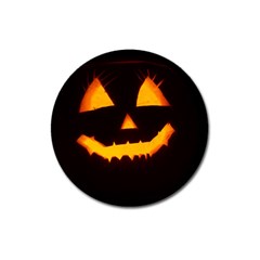 Pumpkin Helloween Face Autumn Magnet 3  (round) by Celenk