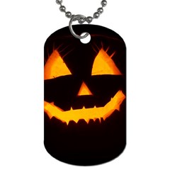 Pumpkin Helloween Face Autumn Dog Tag (two Sides) by Celenk