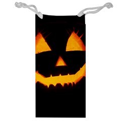 Pumpkin Helloween Face Autumn Jewelry Bag by Celenk