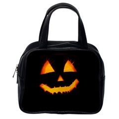 Pumpkin Helloween Face Autumn Classic Handbags (one Side) by Celenk