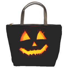 Pumpkin Helloween Face Autumn Bucket Bags by Celenk