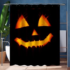 Pumpkin Helloween Face Autumn Shower Curtain 60  X 72  (medium)  by Celenk