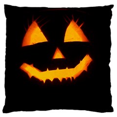 Pumpkin Helloween Face Autumn Large Cushion Case (one Side) by Celenk