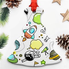 Sketch Set Cute Collection Child Christmas Tree Ornament (two Sides) by Celenk