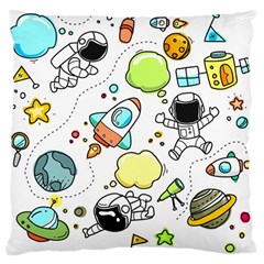 Sketch Set Cute Collection Child Large Cushion Case (one Side) by Celenk