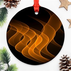 Background Light Glow Abstract Art Round Ornament (two Sides) by Celenk