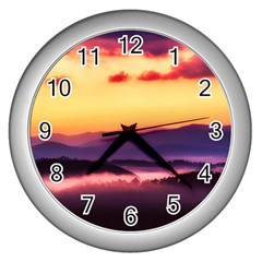 Great Smoky Mountains National Park Wall Clocks (silver)  by Celenk