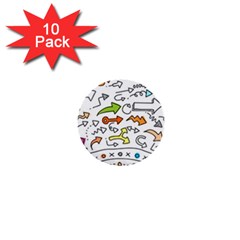 Desktop Pattern Art Graphic Design 1  Mini Buttons (10 Pack)  by Celenk