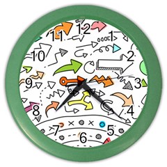 Desktop Pattern Art Graphic Design Color Wall Clocks by Celenk