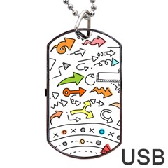 Desktop Pattern Art Graphic Design Dog Tag Usb Flash (two Sides) by Celenk