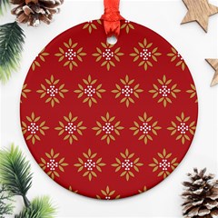 Pattern Background Holiday Ornament (round) by Celenk