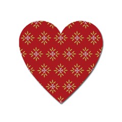 Pattern Background Holiday Heart Magnet by Celenk