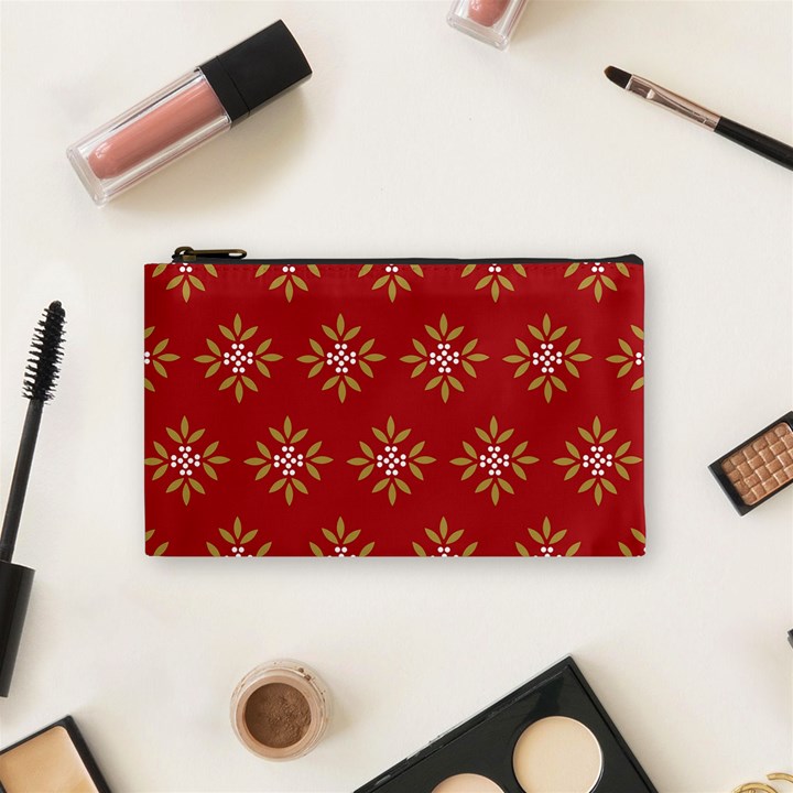 Pattern Background Holiday Cosmetic Bag (Small) 