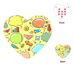 Cute Sketch Child Graphic Funny Playing Cards (heart)  by Celenk