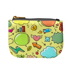 Cute Sketch Child Graphic Funny Mini Coin Purses by Celenk