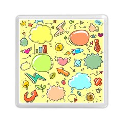 Cute Sketch Child Graphic Funny Memory Card Reader (square)  by Celenk