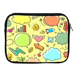 Cute Sketch Child Graphic Funny Apple Ipad 2/3/4 Zipper Cases by Celenk