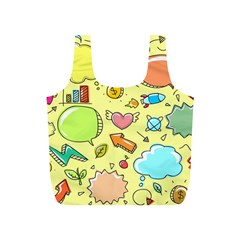 Cute Sketch Child Graphic Funny Full Print Recycle Bags (s)  by Celenk