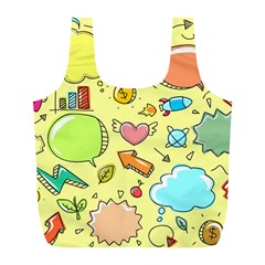 Cute Sketch Child Graphic Funny Full Print Recycle Bags (l) 