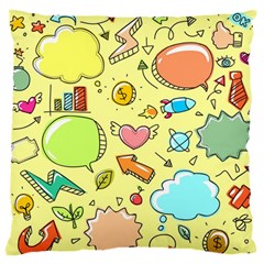 Cute Sketch Child Graphic Funny Standard Flano Cushion Case (one Side) by Celenk