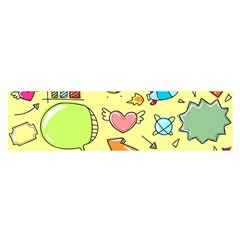 Cute Sketch Child Graphic Funny Satin Scarf (oblong) by Celenk