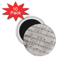 Sheet Music Paper Notes Antique 1 75  Magnets (10 Pack)  by Celenk