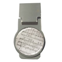 Sheet Music Paper Notes Antique Money Clips (round)  by Celenk