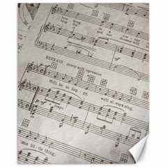 Sheet Music Paper Notes Antique Canvas 16  X 20   by Celenk