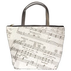 Sheet Music Paper Notes Antique Bucket Bags by Celenk